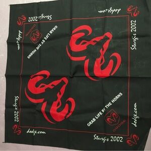 Dodge Sturgis 2002 Bandana - Black with Red Logo